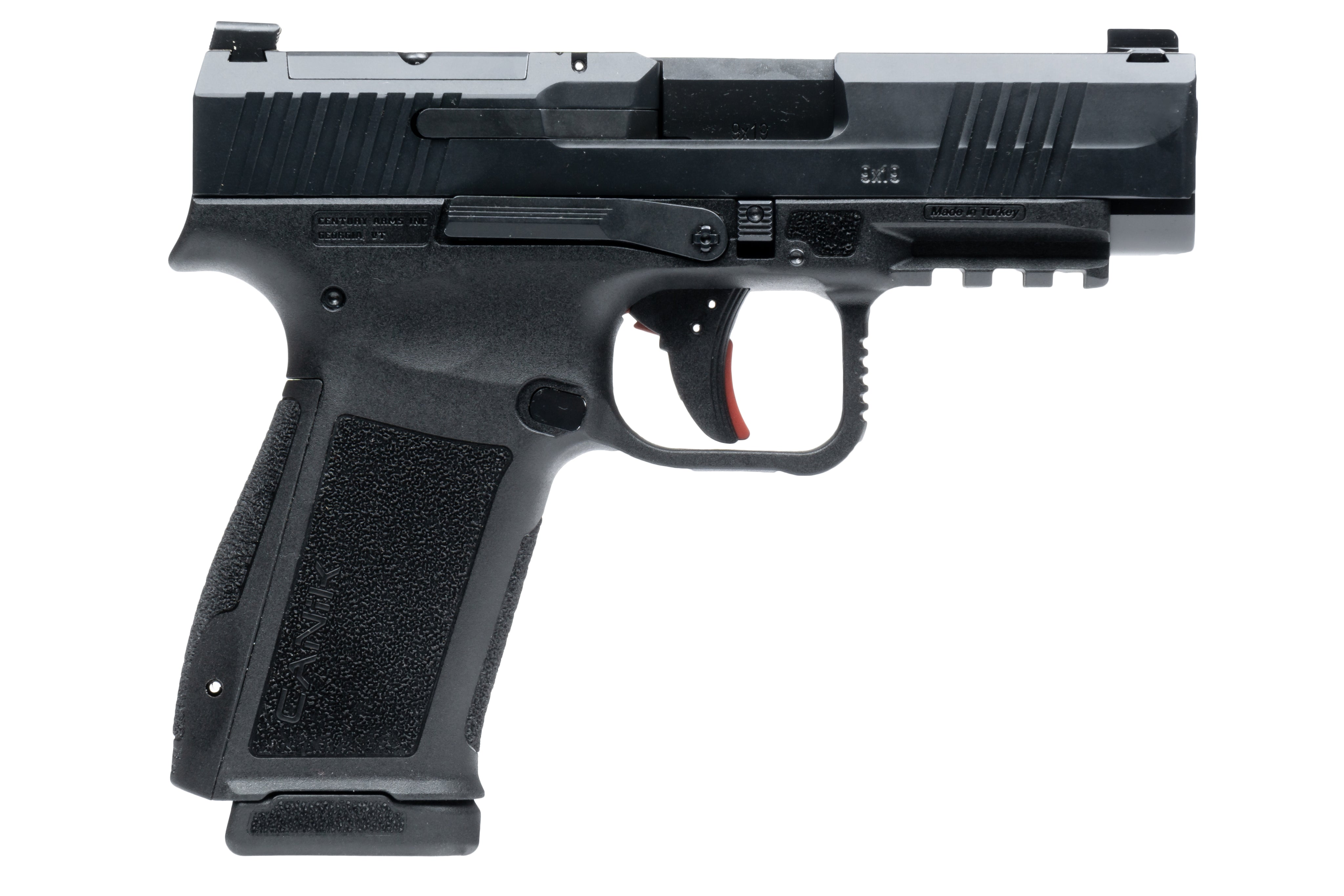 Canik HG7885N Mete MC9LS Sub-Compact Frame 9mm Luger 10+1 3.64" Black Steel Barrel, Black Nitride Serrated Steel Slide, Black Polymer Frame w/Picatinny Rail, Interchangeable Backstrap Grip