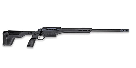 Weatherby 3WAMC25RWR4B 307 Alpine MDT Carbon 25 WBY RPM 3+1 22" +2" Carbon Fiber Threaded Barrel, Carbon Gray Cerakote Steel Receiver w/Picatinny Rail, Arca Rail Forend, Black HNT26 MDT Chassis Carbon