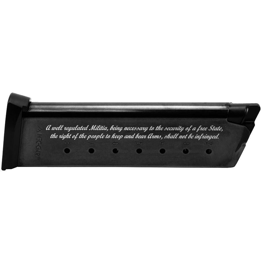Mec-Gar 1911 .45 ACP 2nd Amendment Engraved Blued Steel Magazine 8-Round