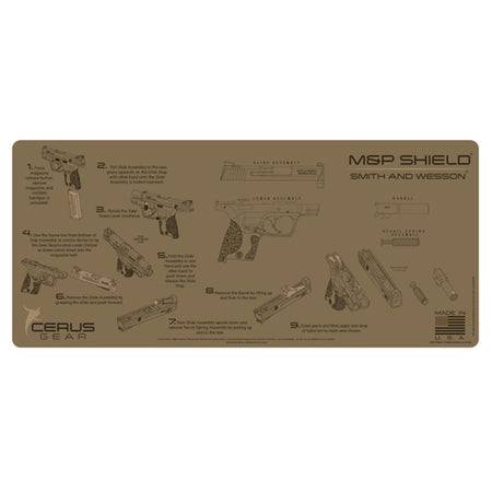 M&P Shield Instructional Gun Cleaning Mat - Coyote Tan