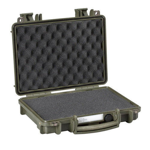 Explorer Single Pistol Case Green with Pre-Cubed Foam