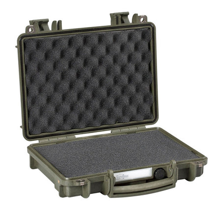 Explorer Single Pistol Case Green with Pre-Cubed Foam