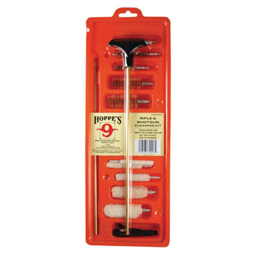Hoppe's Universal Dry Firearm Cleaning Kit with Brushes & Patches