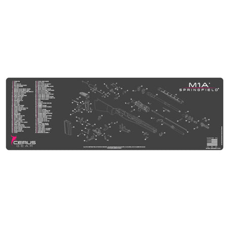 Springfield M1A Schematic Rifle ProMat Pink 12x36 Inch