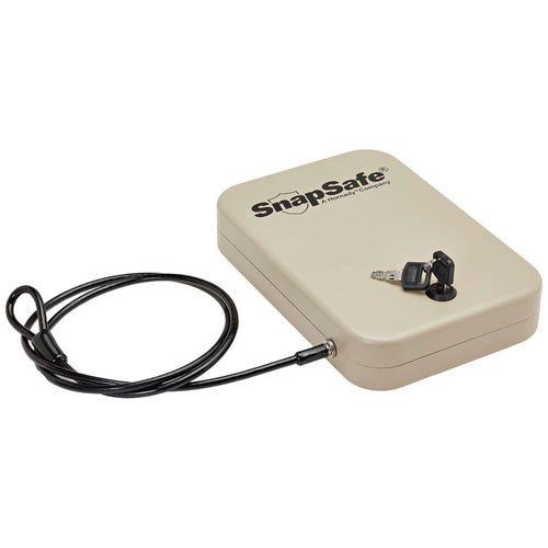 SnapSafe Large FDE Lock Box with Key Lock and Security Cable