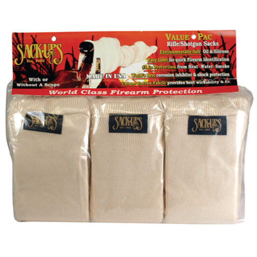 Sack-Ups Natural Rifle Shotgun Sack Value Pack of 6 52 Inch