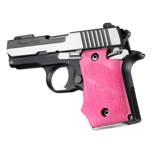 Hogue SIG P938 Ambidextrous Rubber Grip with Finger Grooves Pink
