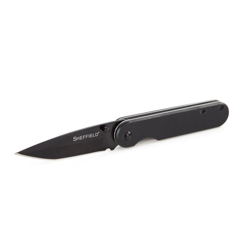 Sheffield Normandy 2.75in Tanto Assisted Opening Knife G10 Handle Black