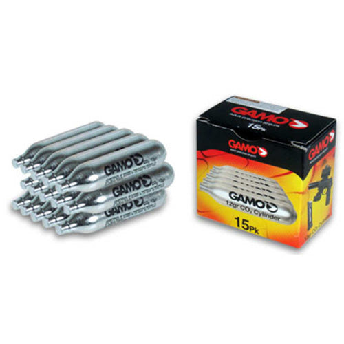 CO2 Cartridges 12g 15-Count Pack for Air Pistols and Rifles