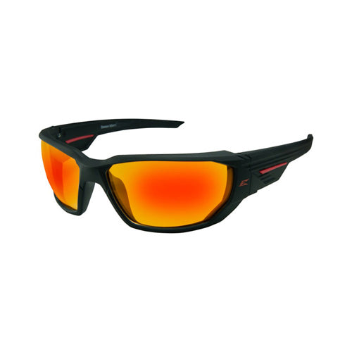 Dawson Sunglasses Matte Black Frame Aqua Precision Red Mirror Lens