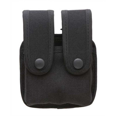 Uncle Mike's Double Column 2-Magazine Case with Hardened Inserts, Black Nylon