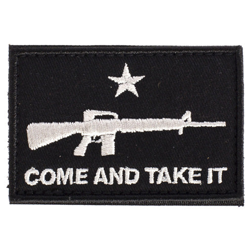 Come and Take It AR Flag Black Velcro Morale Patch