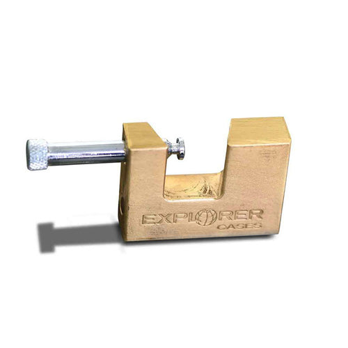 Explorer Heavy Duty Solid Brass Gun Case Padlock with Keys