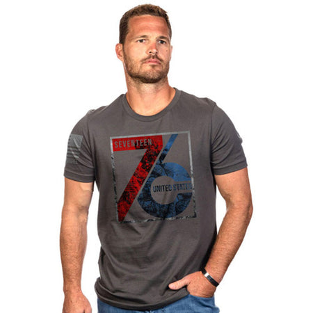American Patriot 1776 T-Shirt Heavy Metal Small