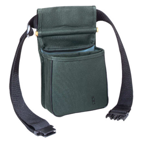 Divided Shell Pouch Green with Adjustable Web Belt Twin Compartments