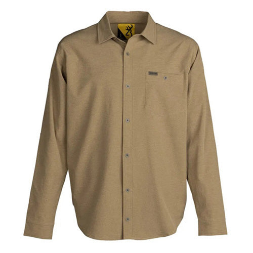 Lightweight Button Down Shirt Tan XL