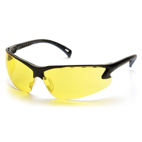 Venture 3 Safety Glasses Black Frame Amber Lens