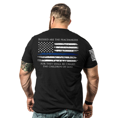 Nine Line Thin Blue Line Men's T-Shirt Black Small