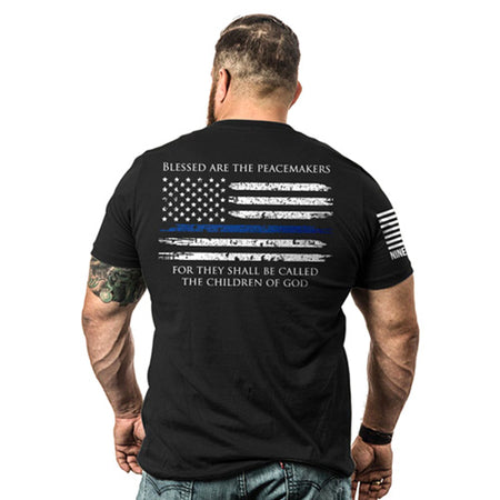 Nine Line Thin Blue Line Men's T-Shirt Black Small