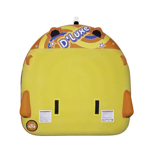 Deluxe 70-Inch D-Shaped Flocked Two-Person Towable Tube Yellow