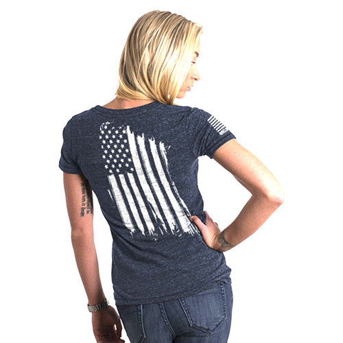 Nine Line Women's America Relaxed Fit T-Shirt Navy 2XL