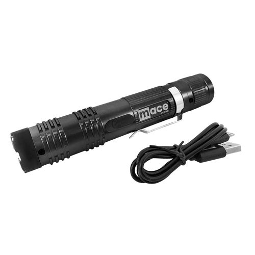 Mace Brand Compact Flash Stun Gun with LED Flashlight - Black