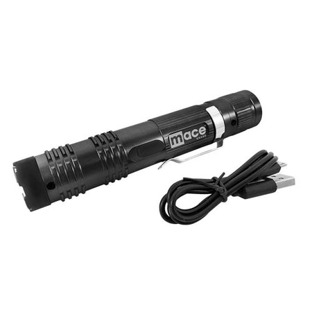Mace Brand Compact Flash Stun Gun with LED Flashlight - Black