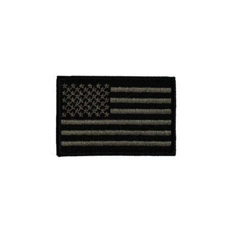 US Flag Black Velcro Morale Patch Hook and Loop Backing