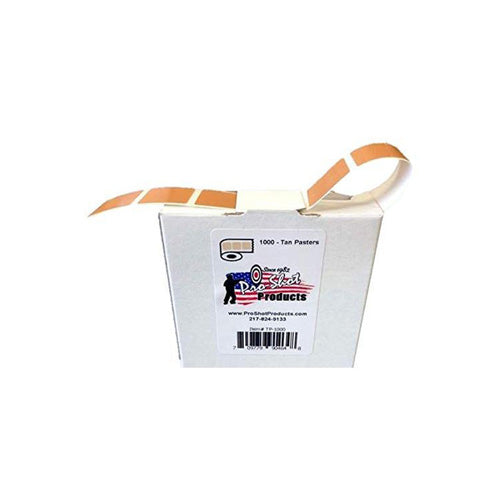 7/8 Inch Square Tan Target Repair Pasters 1000 Per Roll