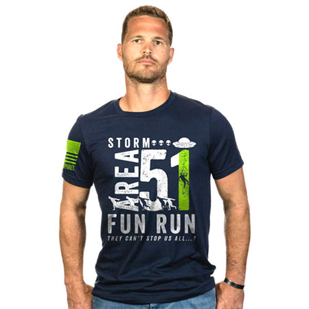 Nine Line Storm Area 51 Fun Run T-Shirt Midnight Navy Small
