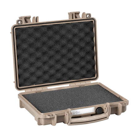 Explorer Single Pistol Case Desert with Pre-Cubed Foam
