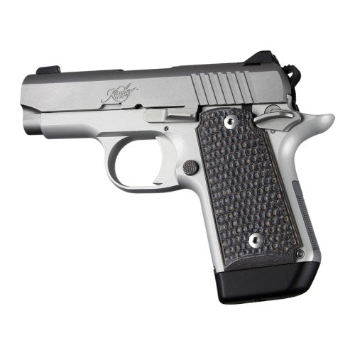 Kimber Micro 9 Piranha G10 Grip Panels G-Mascus Black Grey Ambi Compatible