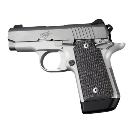 Kimber Micro 9 Piranha G10 Grip Panels G-Mascus Black Grey Ambi Compatible