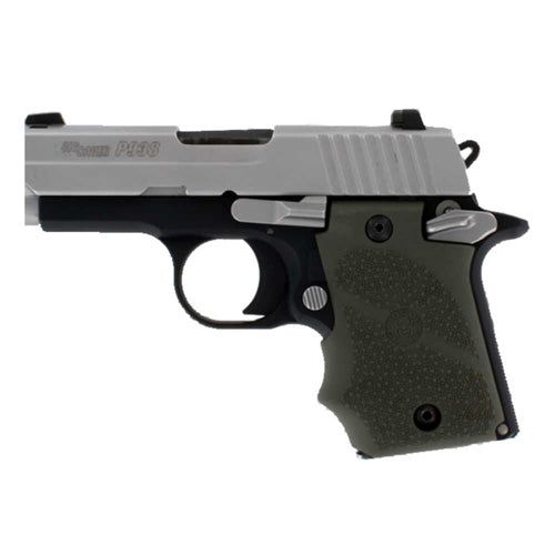 Hogue SIG P938 Ambi Safety Rubber Grip with Finger Grooves OD Green
