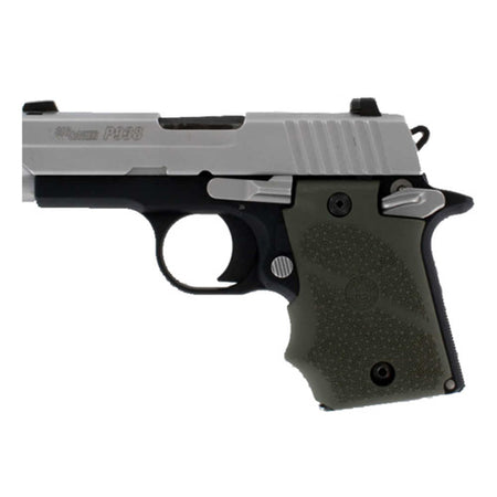 Hogue SIG P938 Ambi Safety Rubber Grip with Finger Grooves OD Green