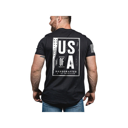 Nine Line Men's US of A Patriotic Graphic T-Shirt Black 3XL