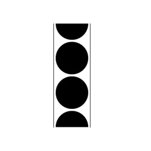 1 Inch Black Target Repair Patches 432 Count