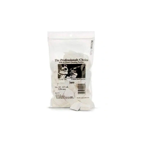 Cotton Knit Square Cleaning Patches .22/.223/5.56 Caliber 1x1 Inch 1000 Pack