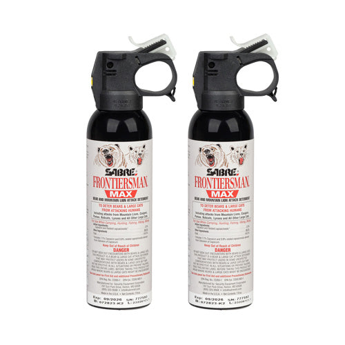 SABRE Frontiersman MAX 7.9 Oz Bear and Mountain Lion Spray Combo 2-Pack