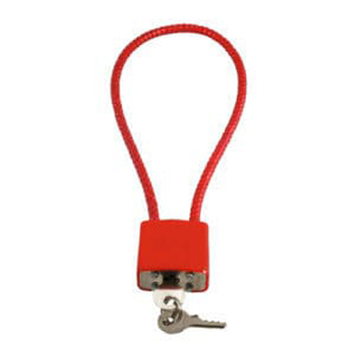 15" Red Cable Gun Lock CA DOJ Approved Firearm Safety Device