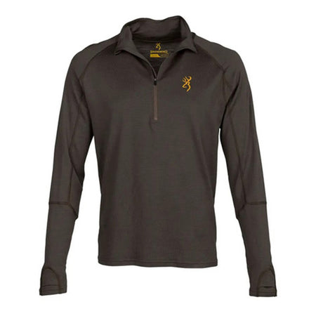 Merino 1/4 Zip Shirt Major Brown 2XL