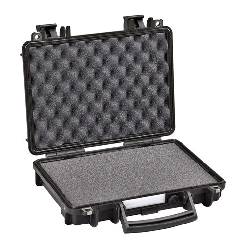 Explorer Single Pistol Case Black with Pre-Cubed Foam