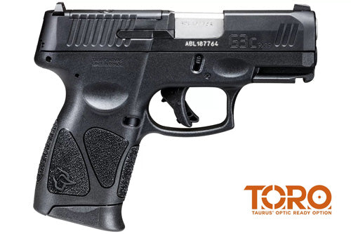 TAURUS G3C PISTOL - BLACK, 9MM, 3.26" BBL, OPTIC READY, 12/RD