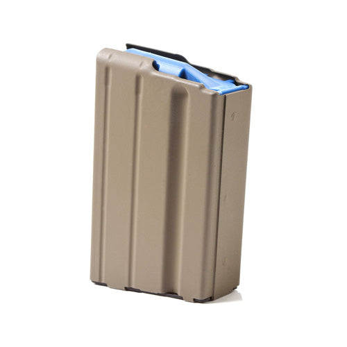 ASC 6.5 Grendel 10rd Stainless Steel Magazine FDE Marlube Blue Follower