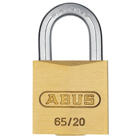 ABUS Brass 65 Series 25/32" Keyed Padlock with Hardened Steel Shackle