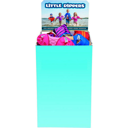 Full Throttle Little Dippers Child PFD Vest Bin - Assorted Colors 24-Pack