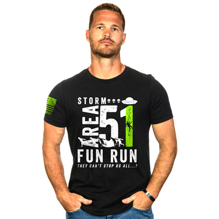 Nine Line Storm Area 51 Fun Run Graphic T-Shirt Black Small