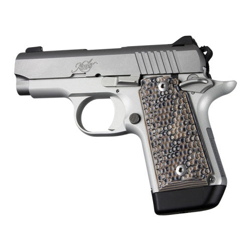 Kimber Micro 9 Piranha G10 Grip Panels G-Mascus Dark Earth Ambi Compatible