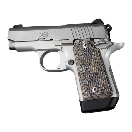 Kimber Micro 9 Piranha G10 Grip Panels G-Mascus Dark Earth Ambi Compatible