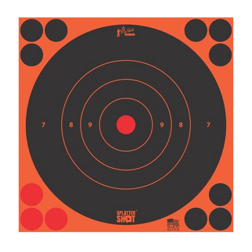 12 Inch Orange Bullseye Splatter Shot Target 12-Pack Bag